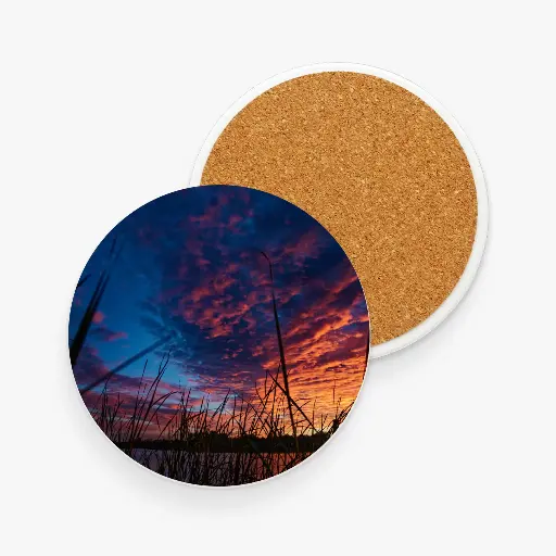 Colorful Sunset Over the Lake